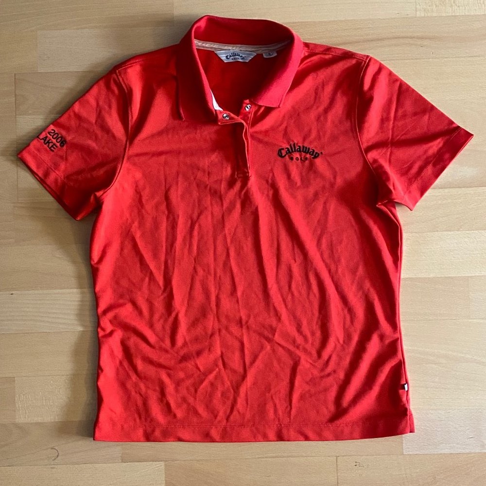 CALLAWAY GOLF VINTAGE HOYLAKE 2006 POLO SHIRT RED